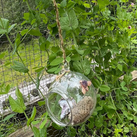 Amethyst wasps next mixed media hanging art - Picture 1 of 7